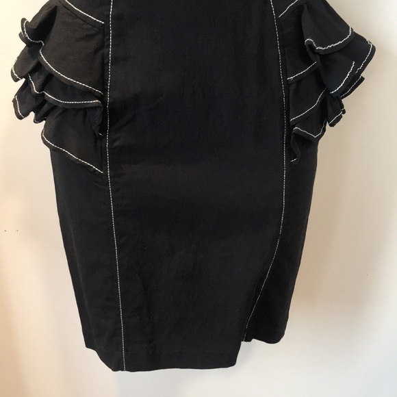 Bebe mechanical fabric peplum dress. - Picture 4 of 11